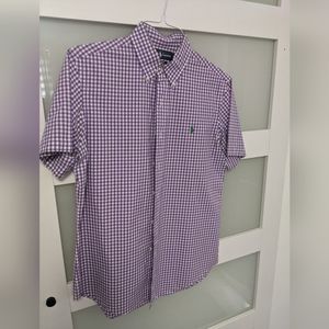Ralph Lauren Short Sleeve Button Down Shirt, Men's Medium
